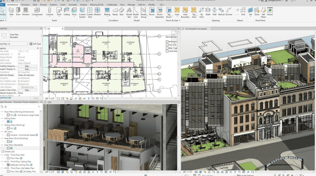 Autodesk Revit is celebrated for its robust 3D modeling tools